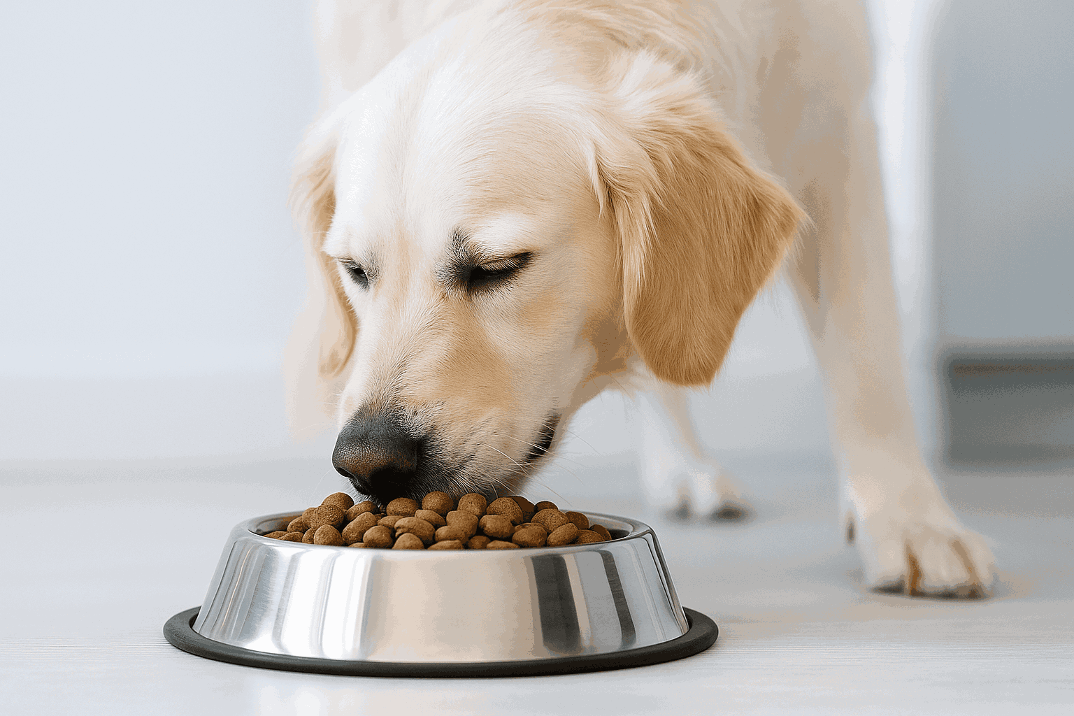 dog eating